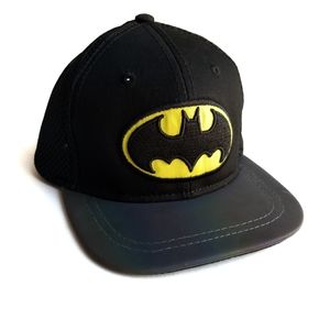 Batman black and yellow toddler kids baseball hat